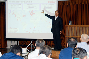 日本水産（株）相談役 垣添直也氏を講師にグループ研修会を開催