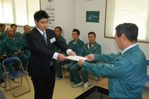 仙水グループ各社で入社式を行う