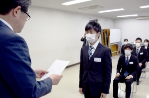 ようこそ仙水グループへ／仙台水産･イーネット合同入社式