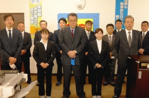 若い力の活躍に期待 仙台丸水配送入社式