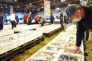 商業捕鯨・生ニタリ鯨入荷で鯨食をPR