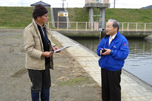 北上川ベッコウシジミ生産者を支援写真